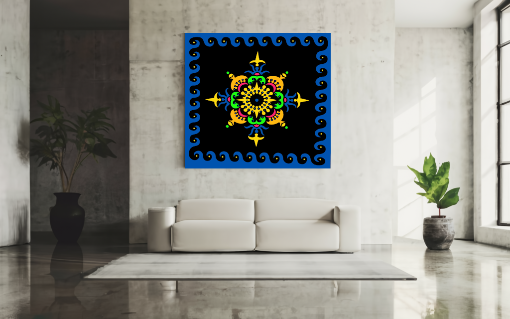 Agua/ Water/ Wasser 100 x 100 Acrylico fluorescente en lienzo